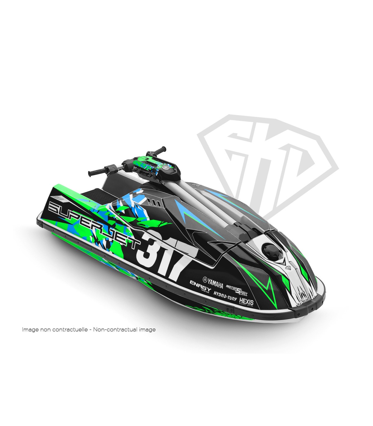 Kit D Co I Jet Ski Yamaha Superjet Tr I Eclat I Noir Vert